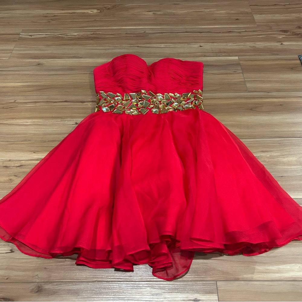 Blush Prom Juniors Red Formal Dress Size 2
